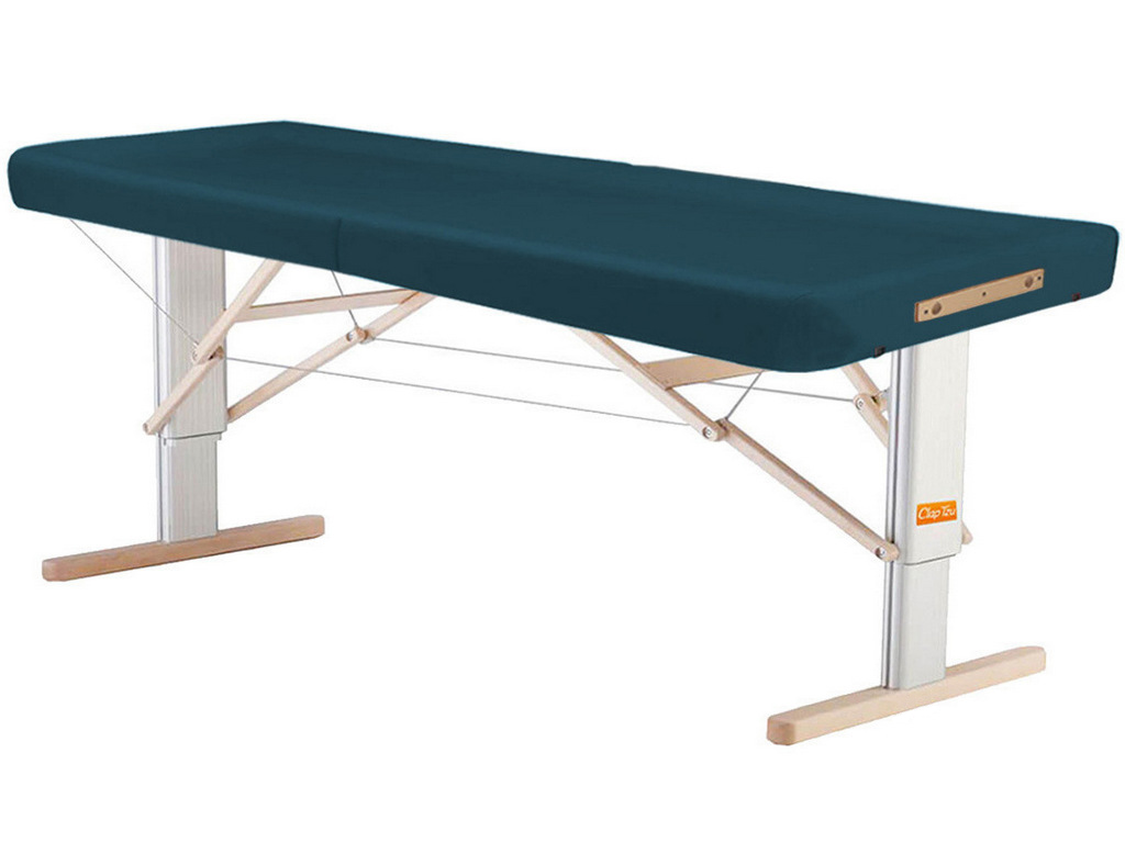 Prenosný elektrický masážny stôl Clap Tzu Linea Ayurveda Farba: PU - modrá (saphir), Doplnky: sieťové napájanie