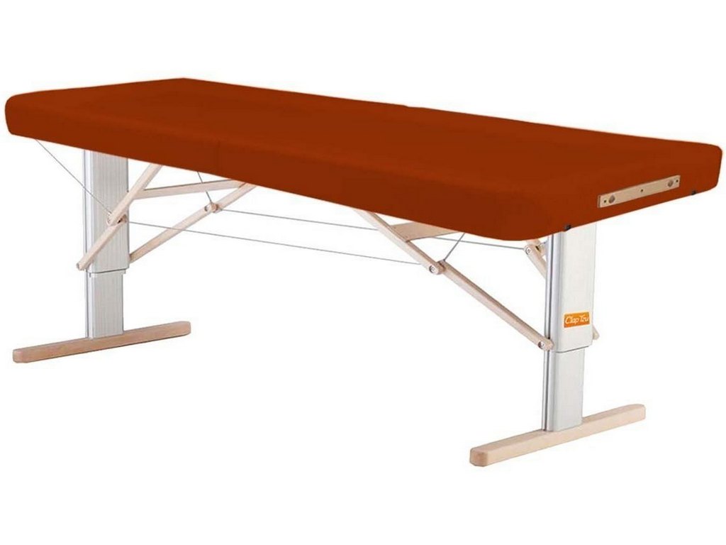 Prenosný elektrický masážny stôl Clap Tzu Linea Ayurveda Farba: PU - mandarinková (mandarine), Doplnky: sieťové napájanie