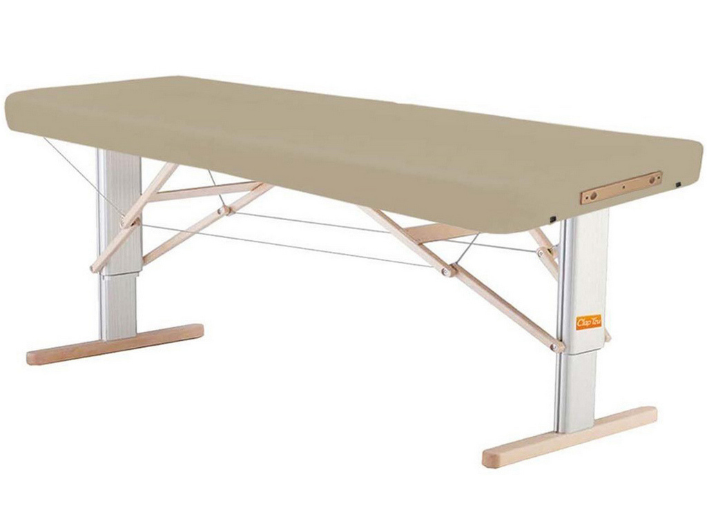 Prenosný elektrický masážny stôl Clap Tzu Linea Ayurveda Farba: PU - perlová (pearl), Doplnky: akumulátorové napájanie