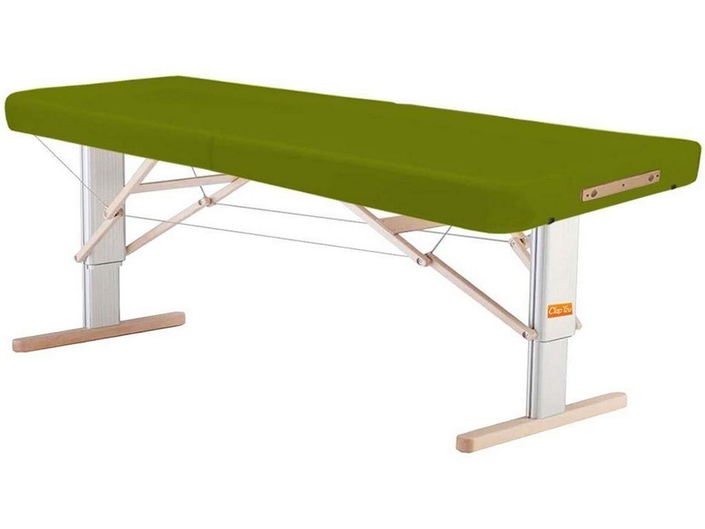Prenosný elektrický masážny stôl Clap Tzu Linea Ayurveda Farba: PU - zelená (grass), Doplnky: sieťové napájanie + vstavané elektrické vyhrievanie