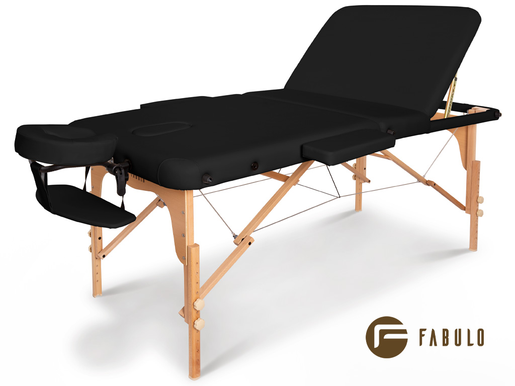 Skladací masážny stôl Fabulo UNO Plus Set Farba: čierna