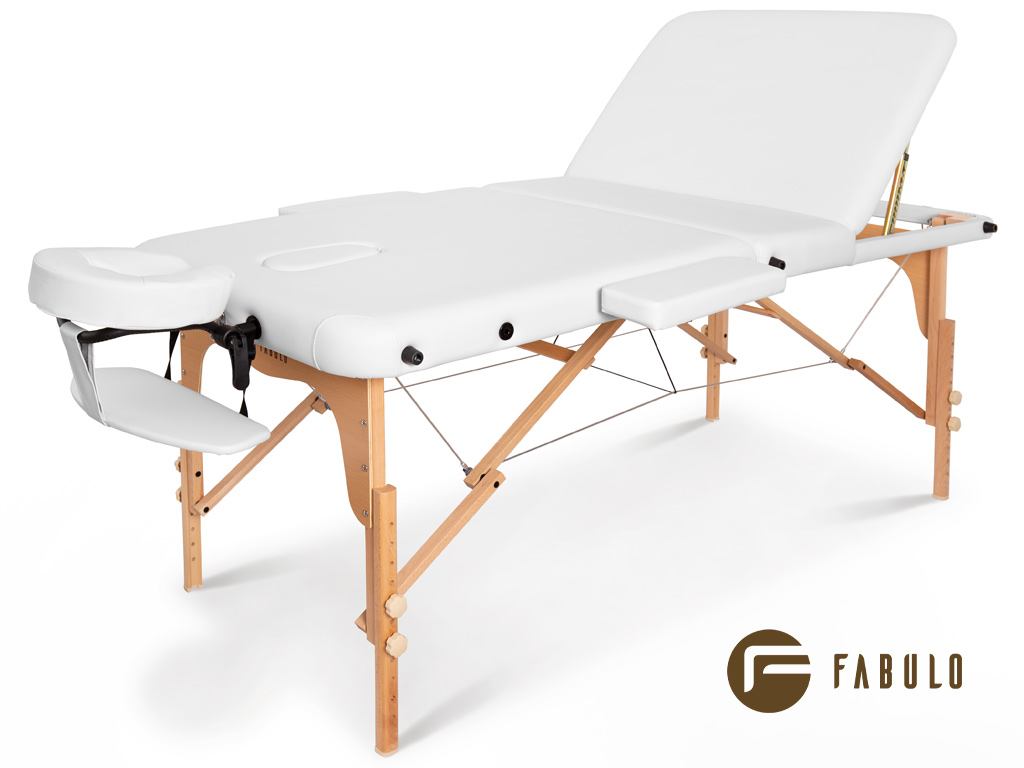 Skladací masážny stôl Fabulo UNO Plus Set Farba: biela