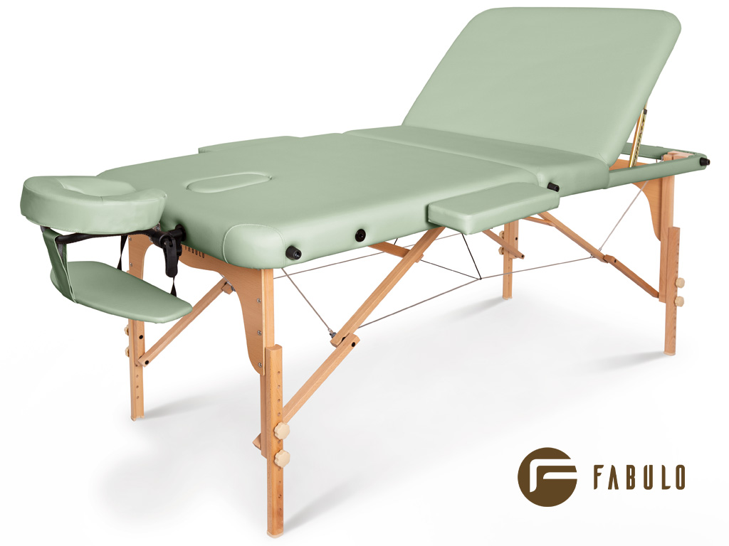 Skladací masážny stôl Fabulo UNO Plus Set Farba: bledozelená