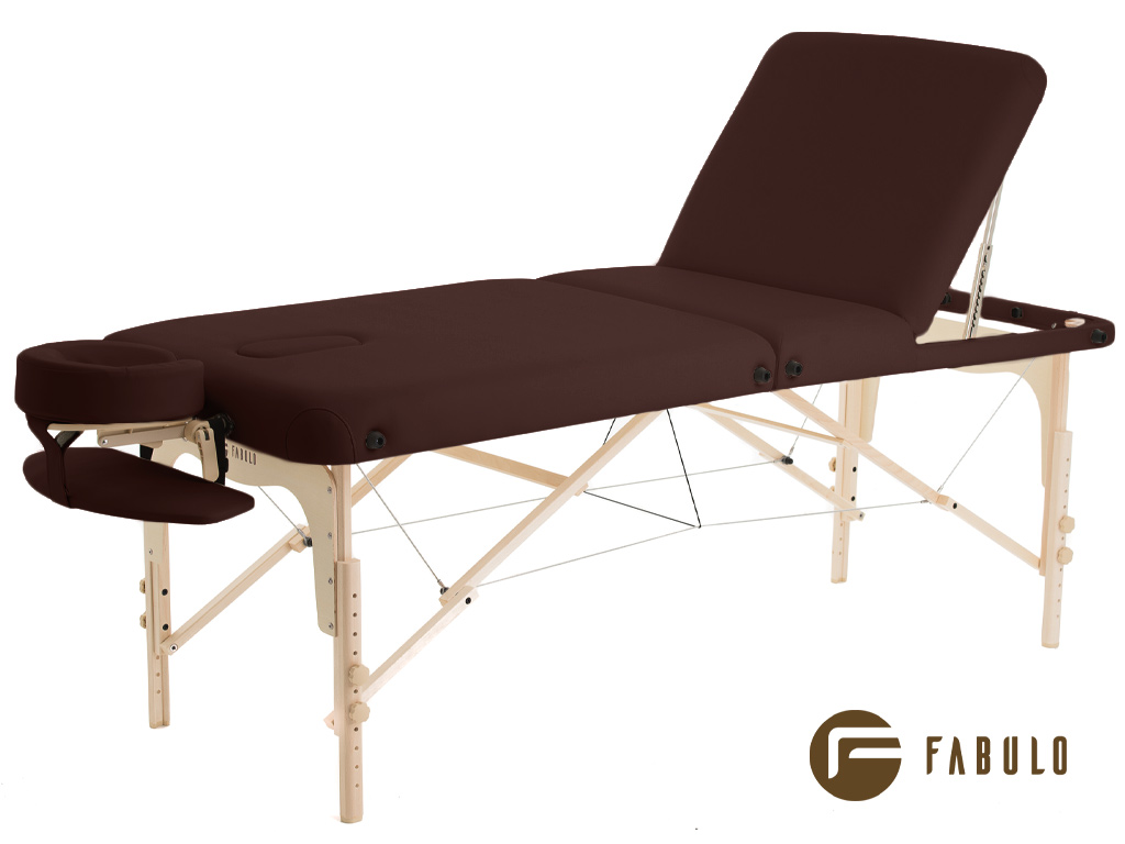 Skladací masážny stôl Fabulo GURU Plus Set Farba: čokoládová