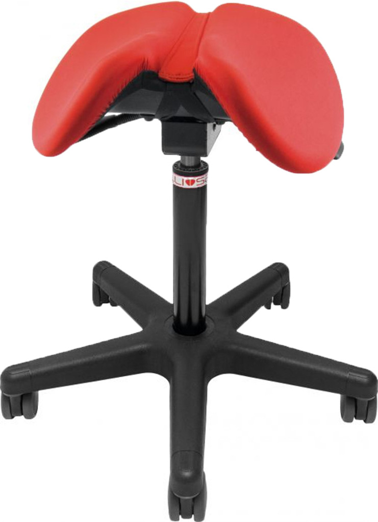 E-shop Sedlová stolička Salli Light Basic Farba čalúnenia: Tkanina - červená, Výška postavy: Nízka (S) - do 150 cm