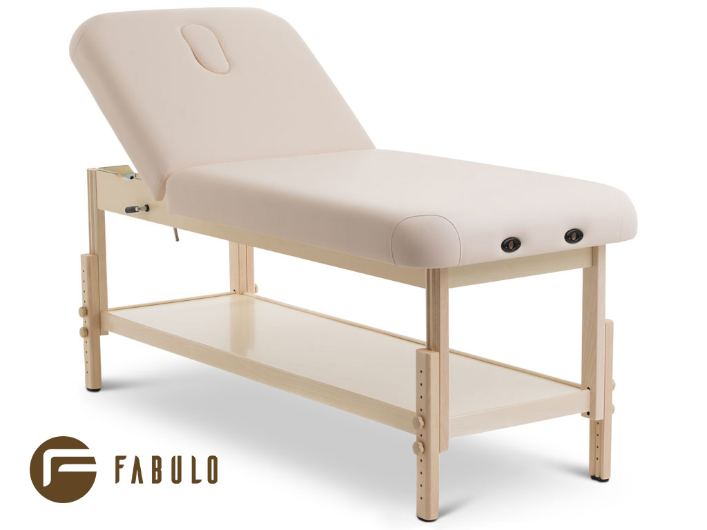 Pevné masážne lehátko Fabulo SPA Lux V2 Set Farba čalúnenia: krémová, Šírka lehátka: 81 cm