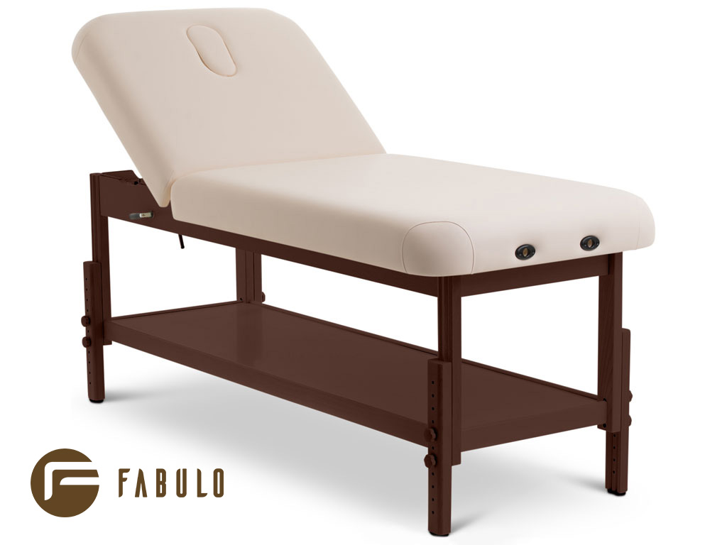 Pevné masážne lehátko Fabulo SPA Lux V2 Dark Set Farba čalúnenia: krémová, Šírka lehátka: 76 cm