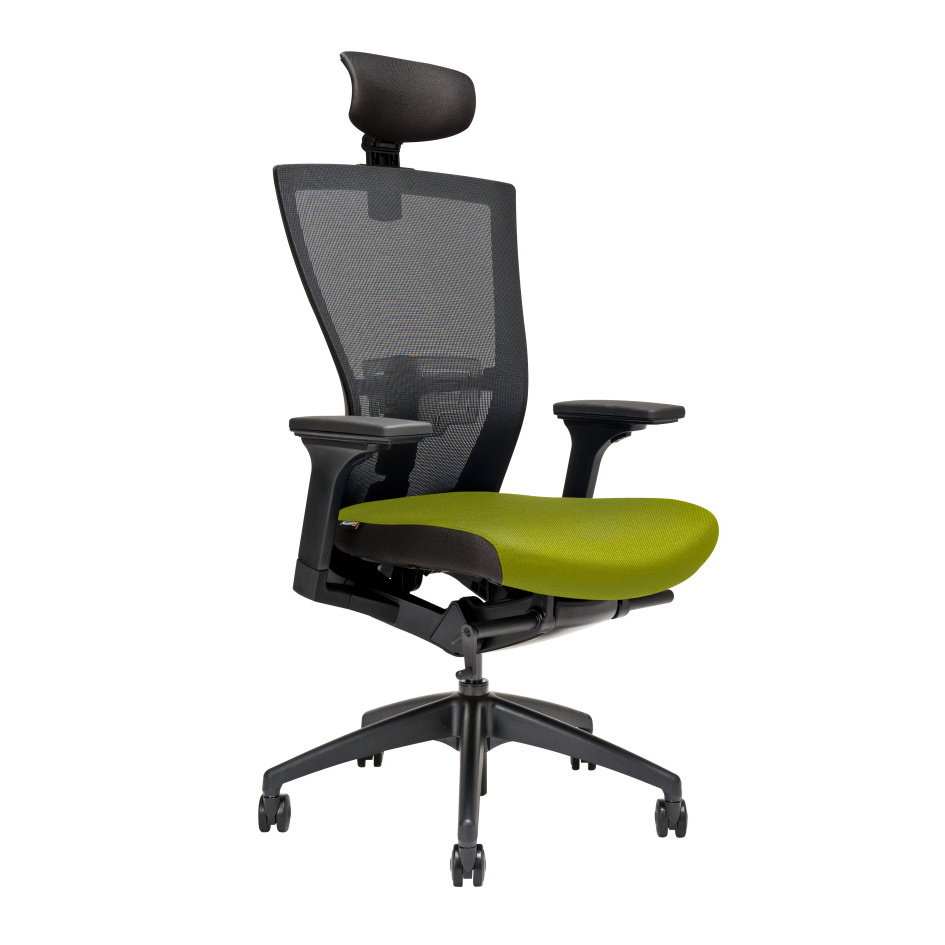 E-shop Ergonomická kancelárska stolička OfficePro Merens Farba: zelená, Opierka hlavy: s opierkou