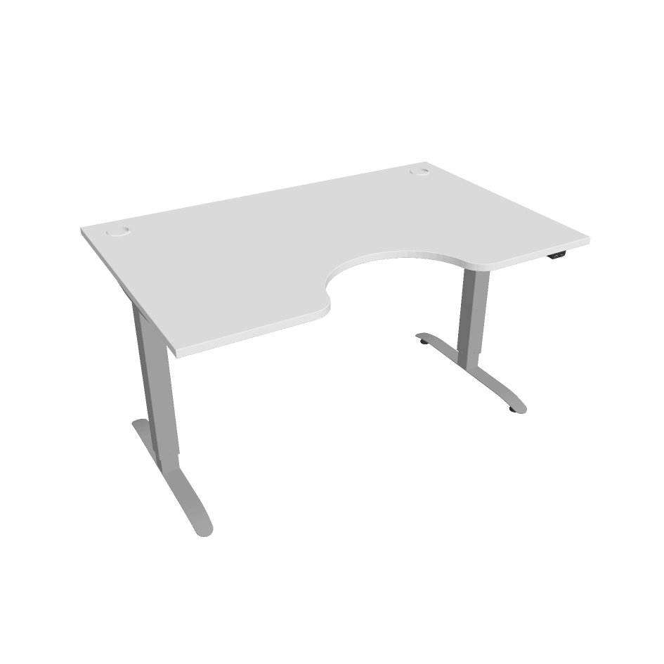 E-shop Elektricky výškovo nastaviteľný stôl Hobis Motion Ergo - 2 segmentový, štandardný ovládač Šírka: 140 cm, Farba dosky: biela, Farba kovu: sivá RAL 9006