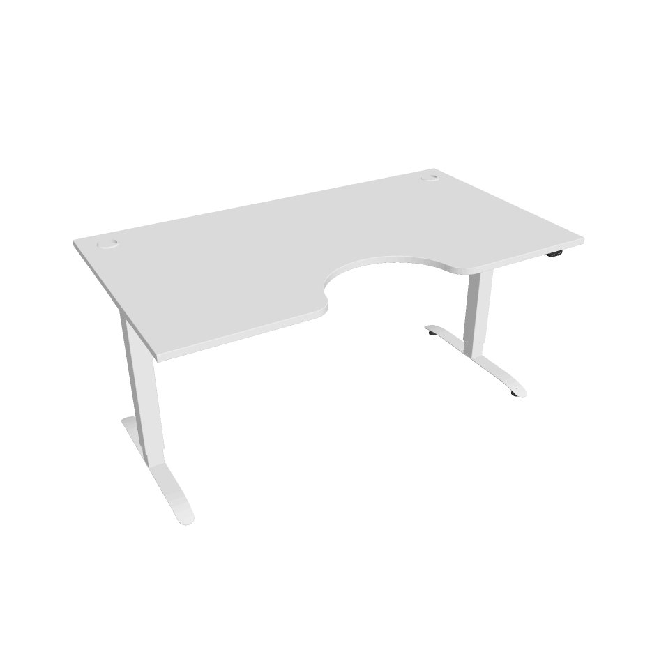 E-shop Elektricky výškovo nastaviteľný stôl Hobis Motion Ergo - 2 segmentový, štandardný ovládač Šírka: 160 cm, Farba dosky: biela, Farba kovu: biela RAL 90…