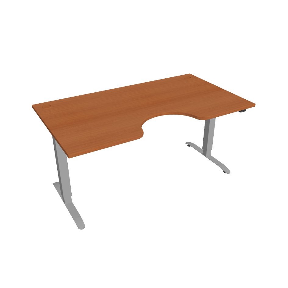 E-shop Elektricky výškovo nastaviteľný stôl Hobis Motion Ergo - 2 segmentový, štandardný ovládač Šírka: 160 cm, Farba dosky: čerešňa, Farba kovu: sivá RAL 9…