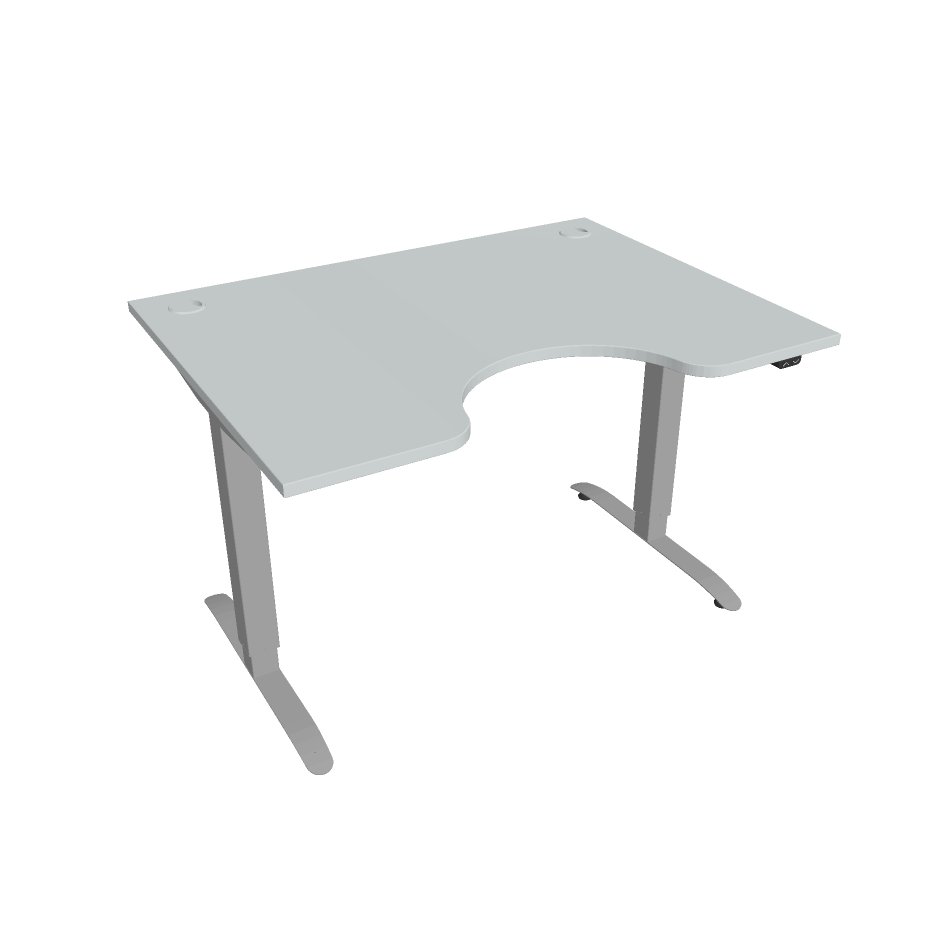 E-shop Elektricky výškovo nastaviteľný stôl Hobis Motion Ergo - 2 segmentový, štandardný ovládač Šírka: 120 cm, Farba dosky: sivá, Farba kovu: sivá RAL 9006