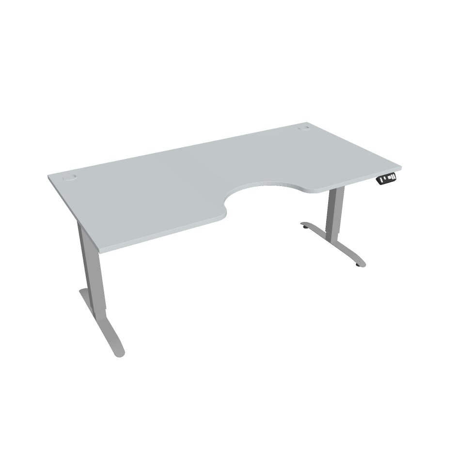 E-shop Elektricky výškovo nastavitelný stôl Hobis Motion Ergo - 2M segmentový, pamäťový ovládač Šírka: 180 cm, Farba dosky: sivá, Farba kovu: sivá RAL 9006