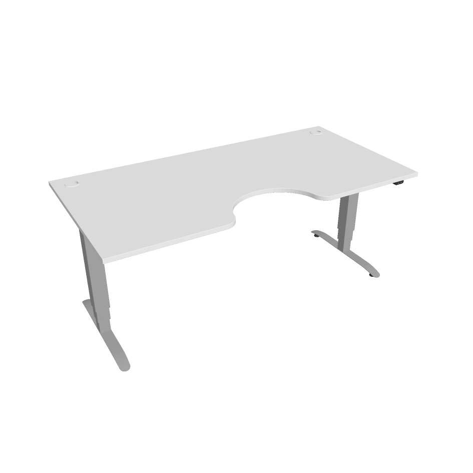 E-shop Elektricky výškovo nastaviteľný stôl Hobis Motion Ergo - 3 segmentový, štandardný ovládač Šírka: 180 cm, Farba dosky: biela, Farba kovu: sivá RAL 9006