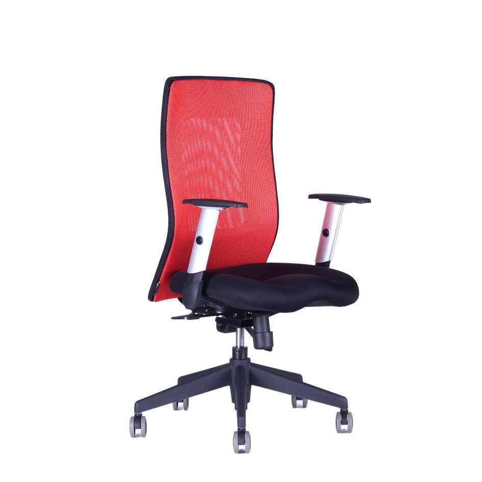 Ergonomická kancelárska stolička OfficePro Calypso Grand Farba: červená, Opierka hlavy: bez opierky