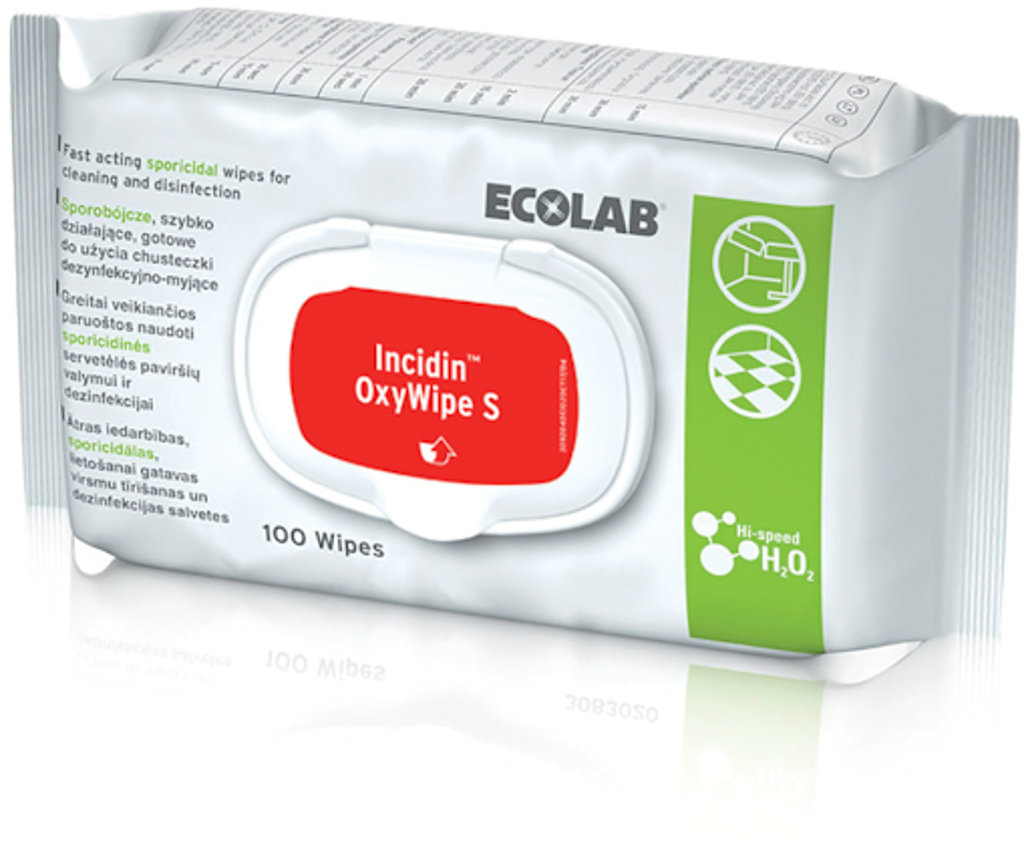 E-shop Ecolab Incidin Oxywipes čistiace a dezinfekčné utierky 100 ks