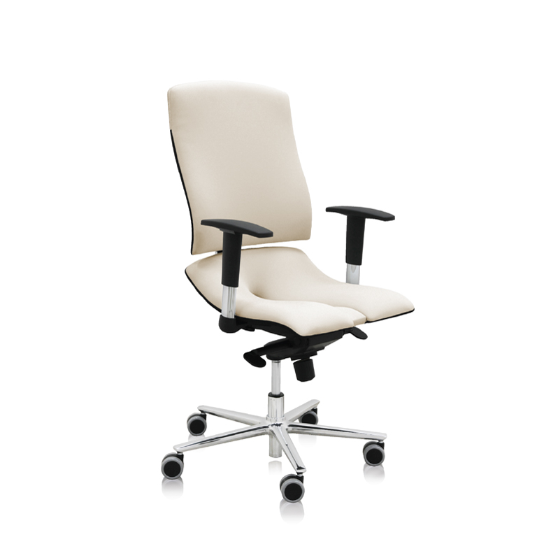 E-shop ASANA Seating Ergonomická kancelárska stolička Asana Steel Standard Farba čalúnenia: Látka Atlantic Biela 60063, Opierky rúk: s opierkami