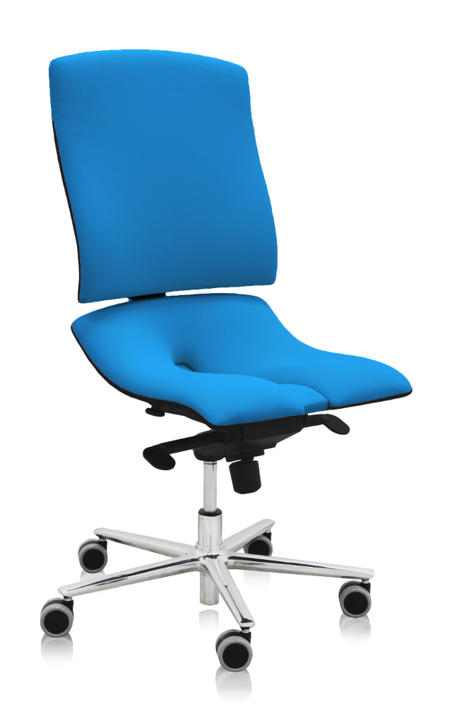 E-shop ASANA Seating Ergonomická kancelárska stolička Asana Steel Standard Farba čalúnenia: Látka Atlantic Modrá 66086, Opierky rúk: bez opierok