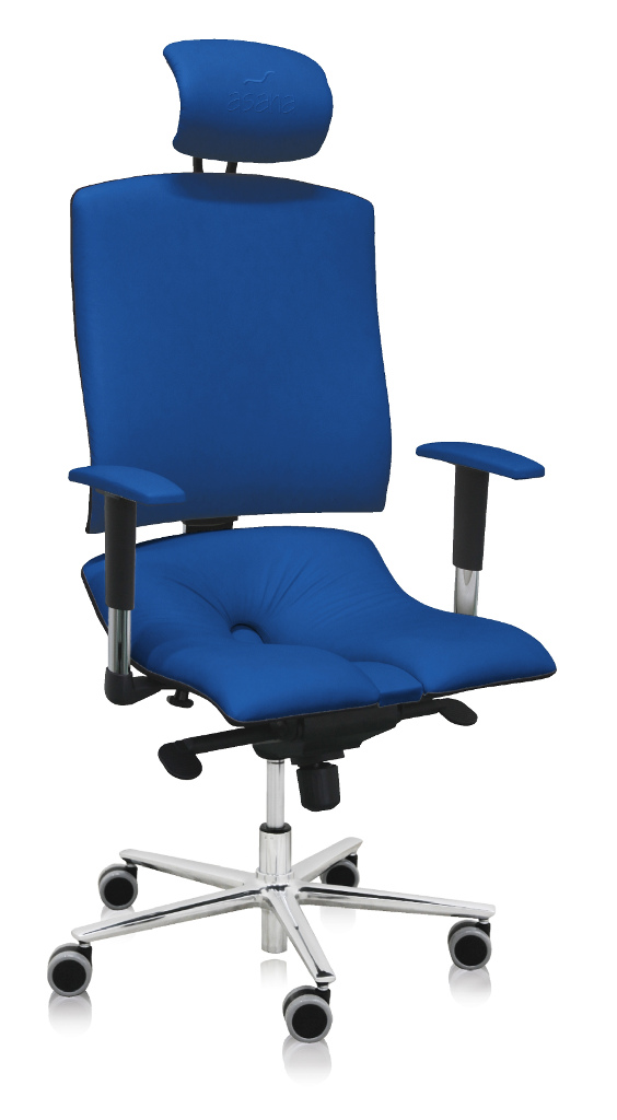 E-shop ASANA Seating Ergonomická kancelárska stolička Asana Architect Farba čalúnenia: Eko koža Modrá 567