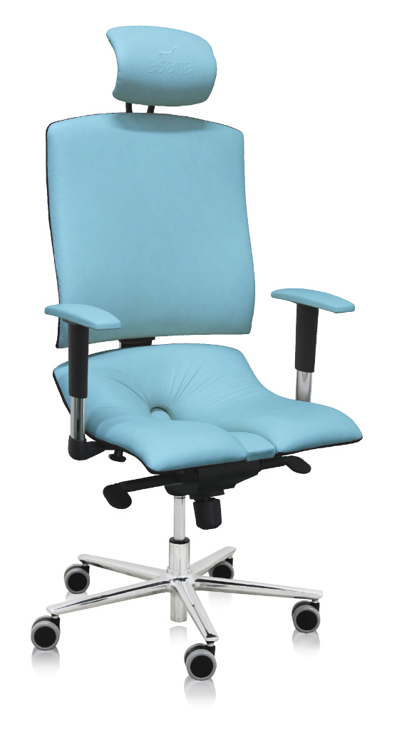ASANA Seating Ergonomická kancelárska stolička Asana Architect Farba čalúnenia: Eko koža Svetlo Modrá 574