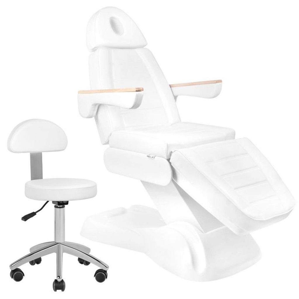 E-shop Elektrické kozmetické kreslo Sillon 273B LUX3 + Kozmetická stolička s operadlom BeautyOne