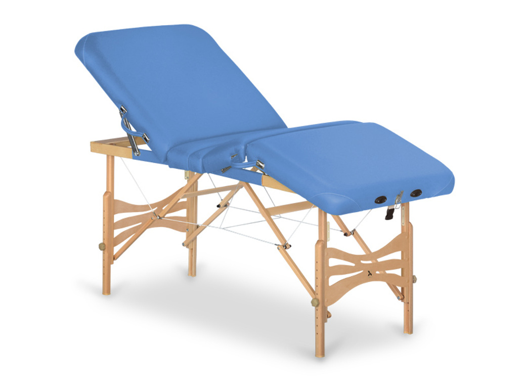 HABYS® Skladací masážny stôl HABYS® Xena Farba: modrá (#23) - Vinyl Flex, Veľkosť a farba rámu: 180 x 70 cm - buk svetlý
