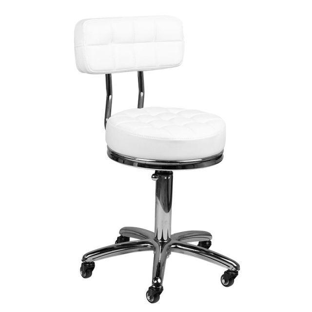 E-shop Kozmetická stolička s operadlom BeautyOne LUX Farba: biela