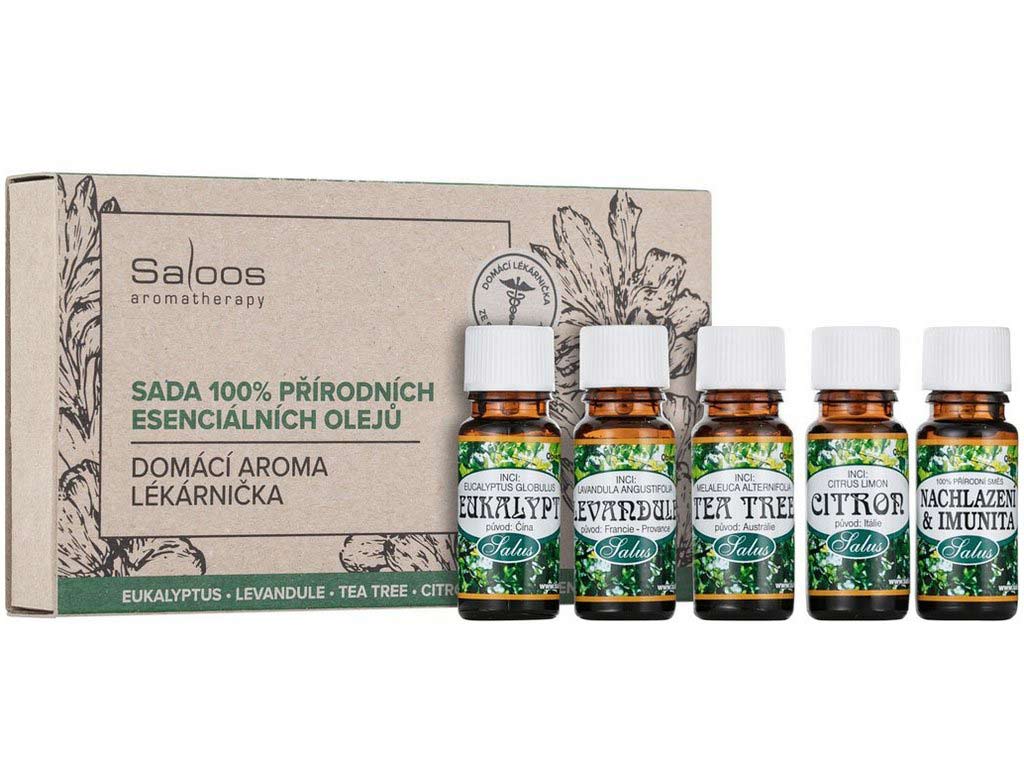 Saloos domáca aroma lekárnička - sada 100% prírodných esenciálnych olejov