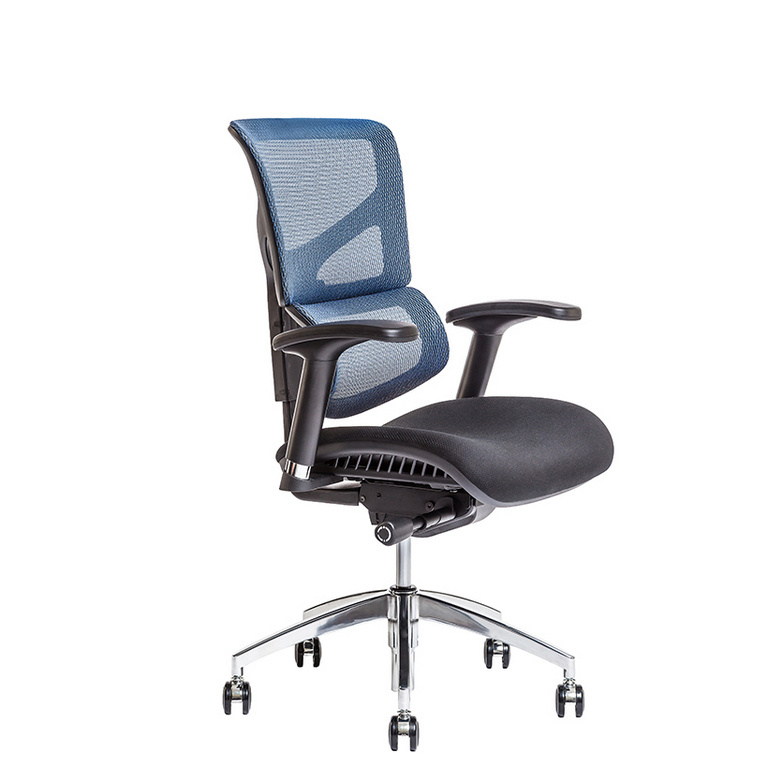 Ergonomická kancelárska stolička OfficePro Merope Farba: modrá, Opierka hlavy: bez opierky