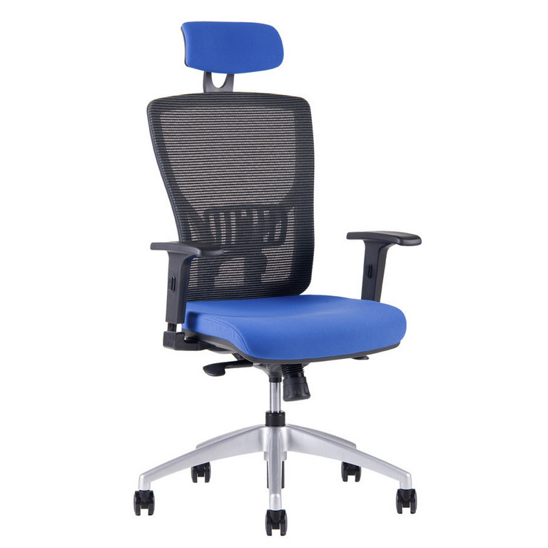 Ergonomická kancelárska stolička OfficePro Halia Mesh Farba: modrá, Opierka hlavy: s opierkou