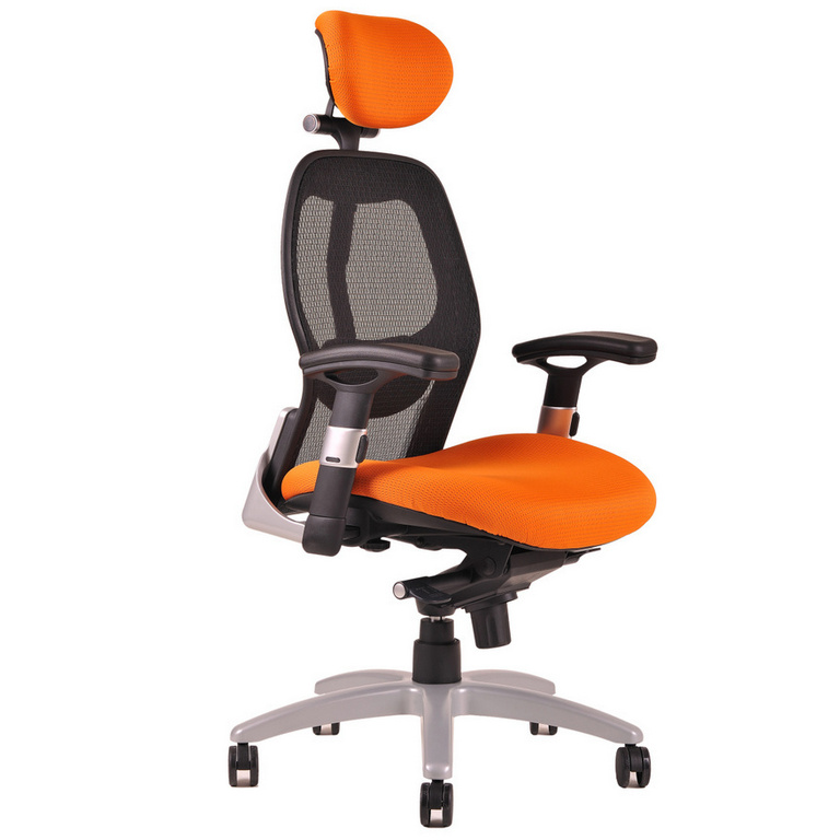 Ergonomická kancelárska stolička OfficePro Saturn Farba: oranžová