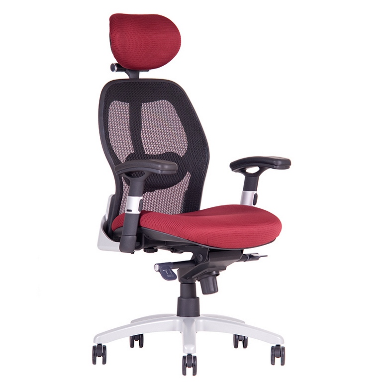 E-shop Ergonomická kancelárska stolička OfficePro Saturn Farba: vínová