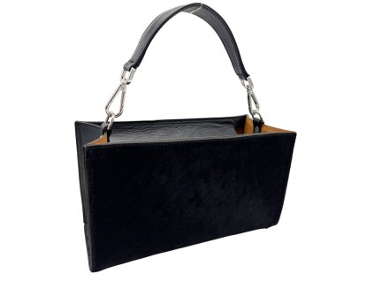 Kožená kabelka Bety ruga se srstí