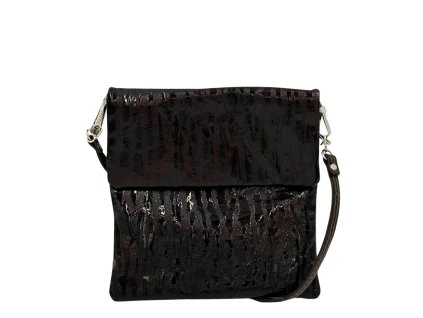 Kožená kabelka vínová had