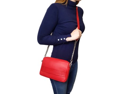 kožená crossbody kabelka černá (1)