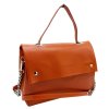 Kožená kabelka oranžová