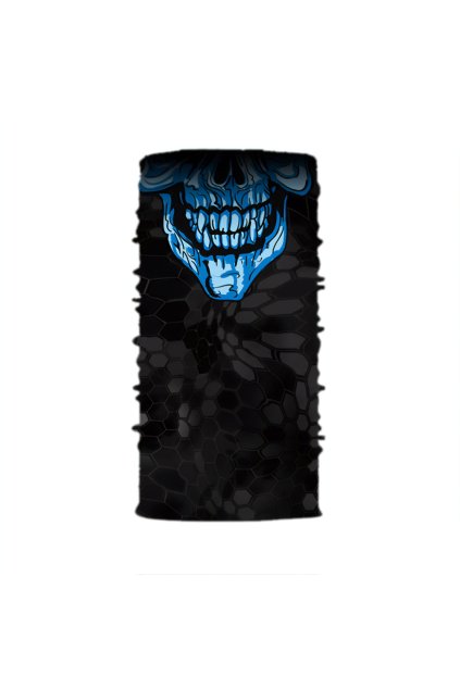 Multifunkční šátek — Lebky (Motiv Multifunkční šátek Faceshield BLUE SKULL)