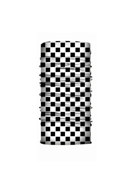 Multifunkční šátek — Geometrické vzory (Motiv Multifunkční šátek Faceshield ČERNOBÍLÁ ŠACHOVNICE - SKA)