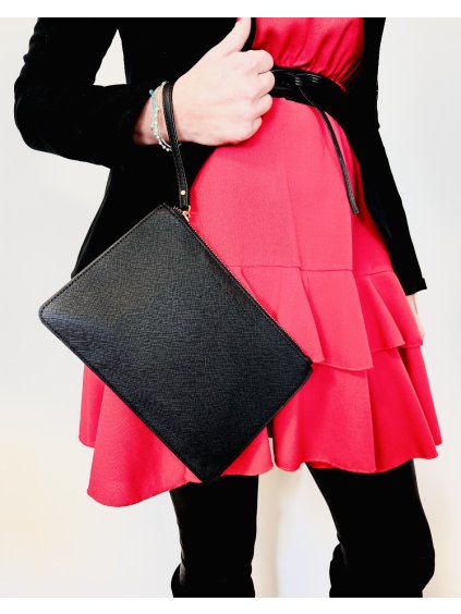 Leather clutch bag