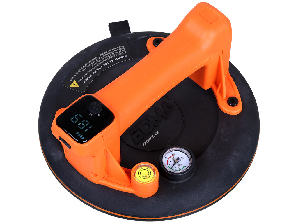 Edma aku přísavka do 130kg + manometr + libela