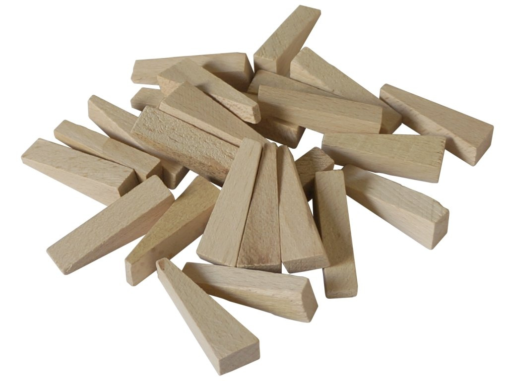 Tupé klínky z tvrdého dřeva pro montéry a podlaháře