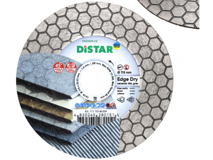Distar Edge Dry řezno brusný kotouč na dlažbu a obklad, 125mm