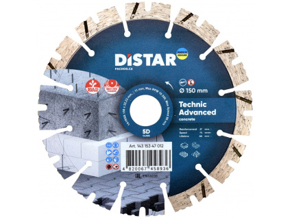 DiStar Technic Advanced řezný kotouč do betonu, 150mm