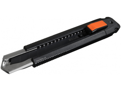 Solid Odlamovací nůž 18mm, černý s oranžovým jezdcem