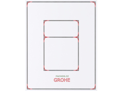 Šablona pro tlačítko pod obklad pro modul Grohe