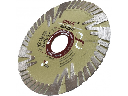 Montolit TXH 115mm - dia kotouč na nejtvrdší kámen a dlažby do 3cm