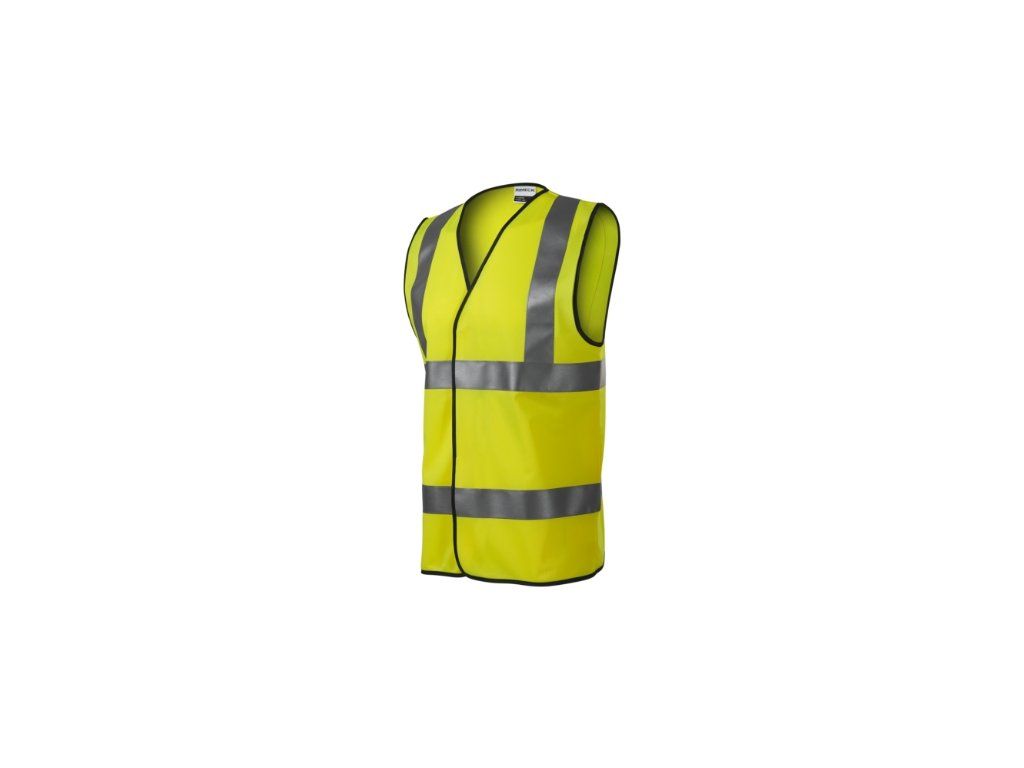 HV Bright Safety Vest unisex fluorescent (Color yellow, Size 2XL)