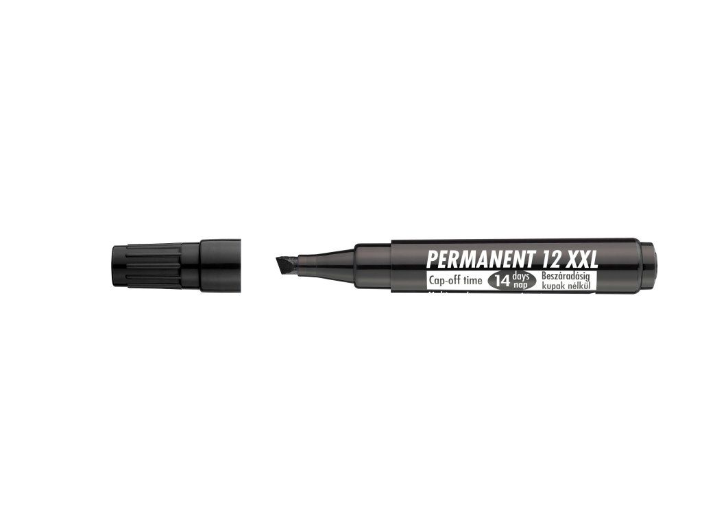 ICO Permanent Marker 12 XXL Chisel (Color Black)