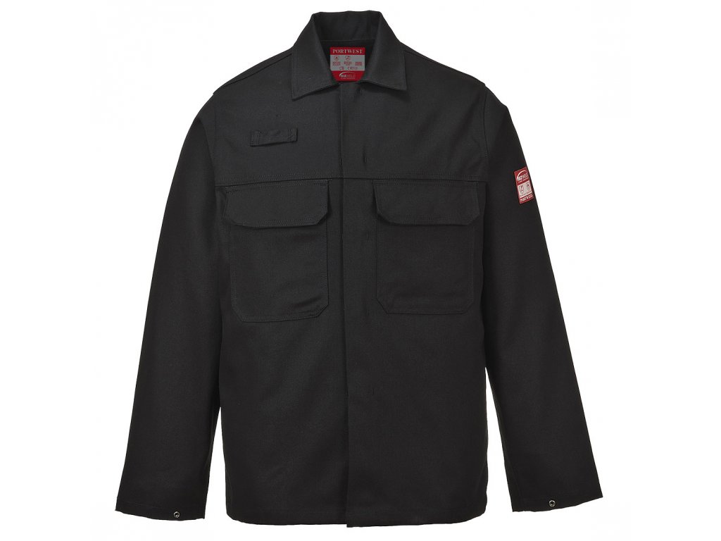 Bizweld Work FR Jacket (Color Black, Size 4XL)