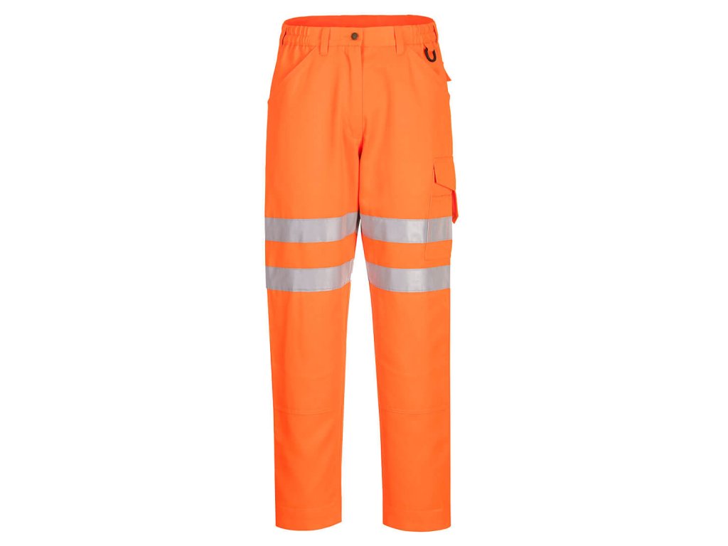 Eco Hi-Vis Work Trousers (Color Orange, Size 33)